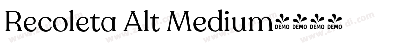 Recoleta Alt Medium字体转换